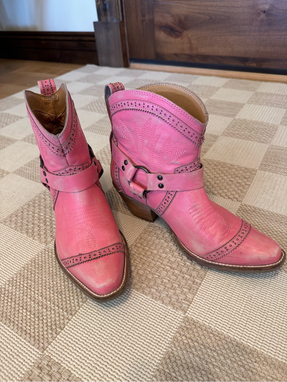 Dingo Pink Gummy Bear Western Ankle Boots